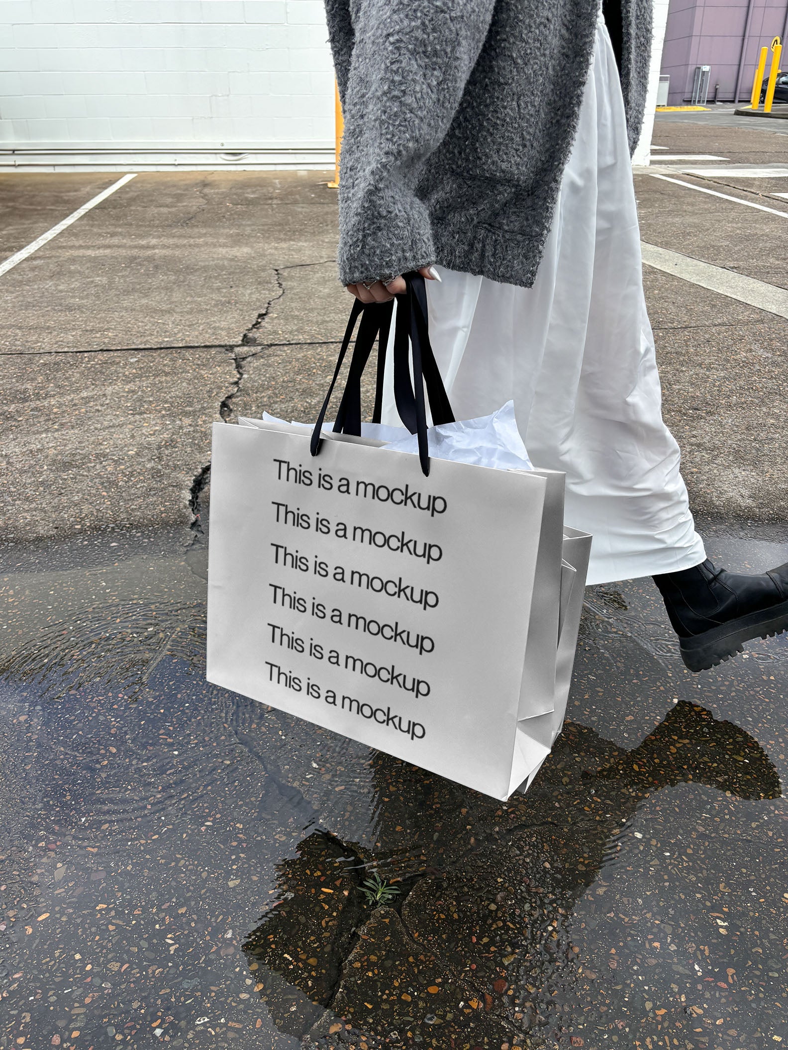 Large Shopping Bag Puddle