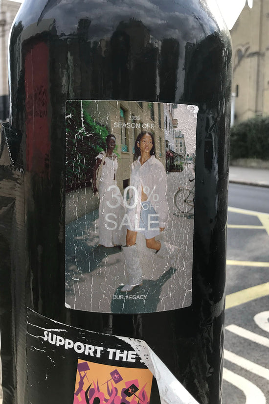 Sticker on Street Lamp
