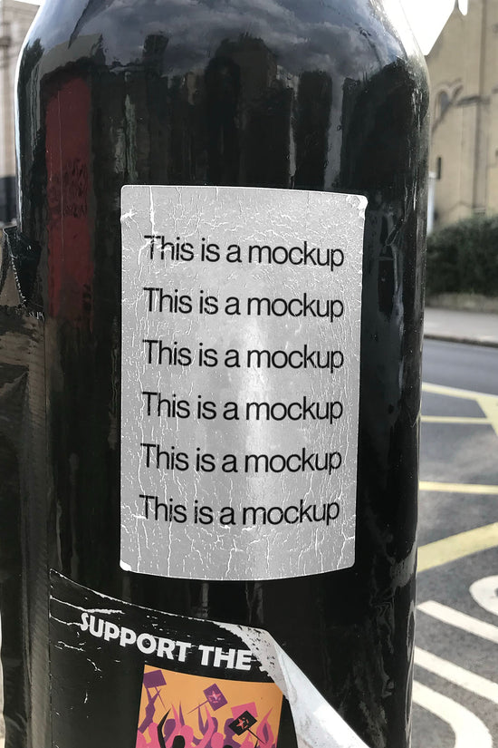 Sticker on Street Lamp