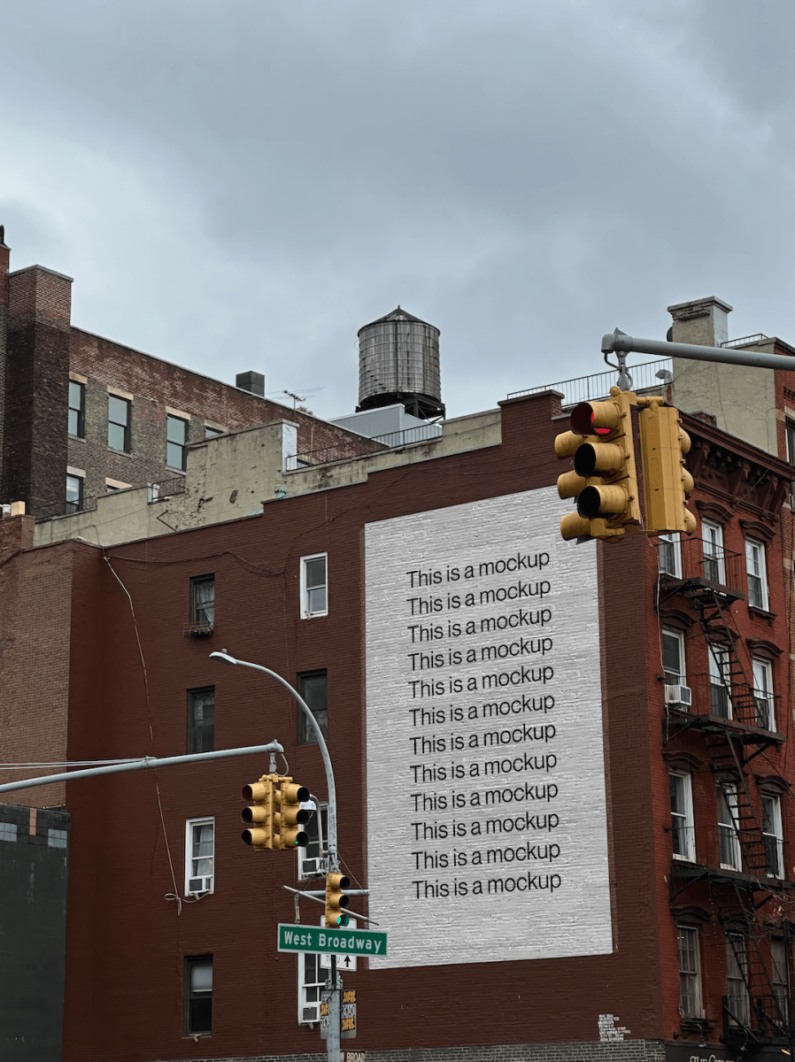 Brick Wall Ad Placement Mockup - Mock Exchange