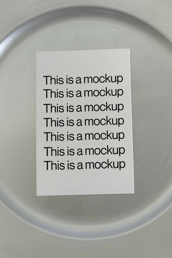 Card on Silver Plate 2 - Mock Exchange