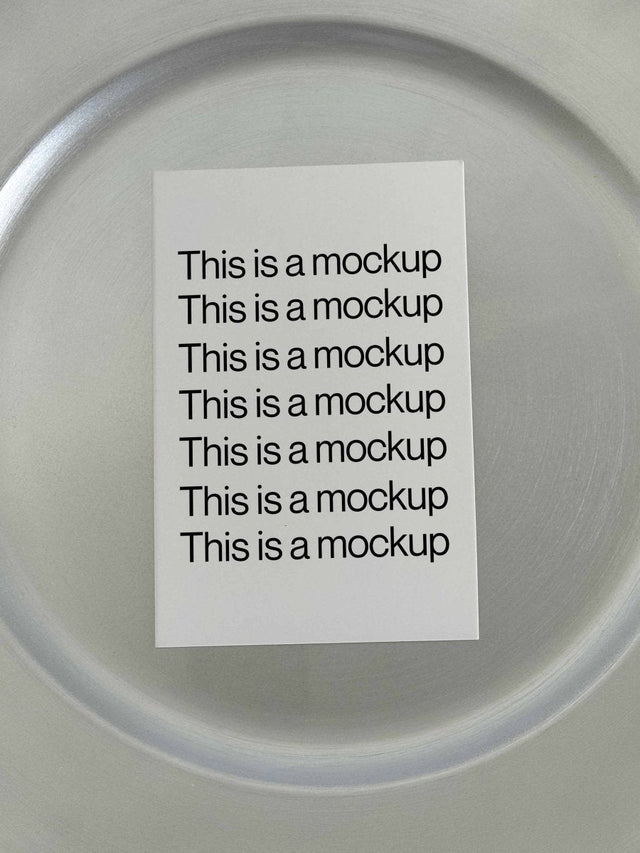 Card on Silver Plate 2 - Mock Exchange