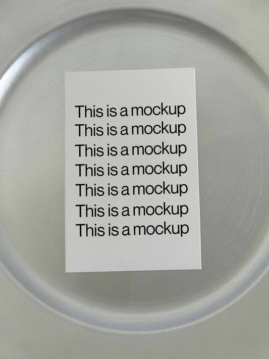 Card on Silver Plate 2 - Mock Exchange