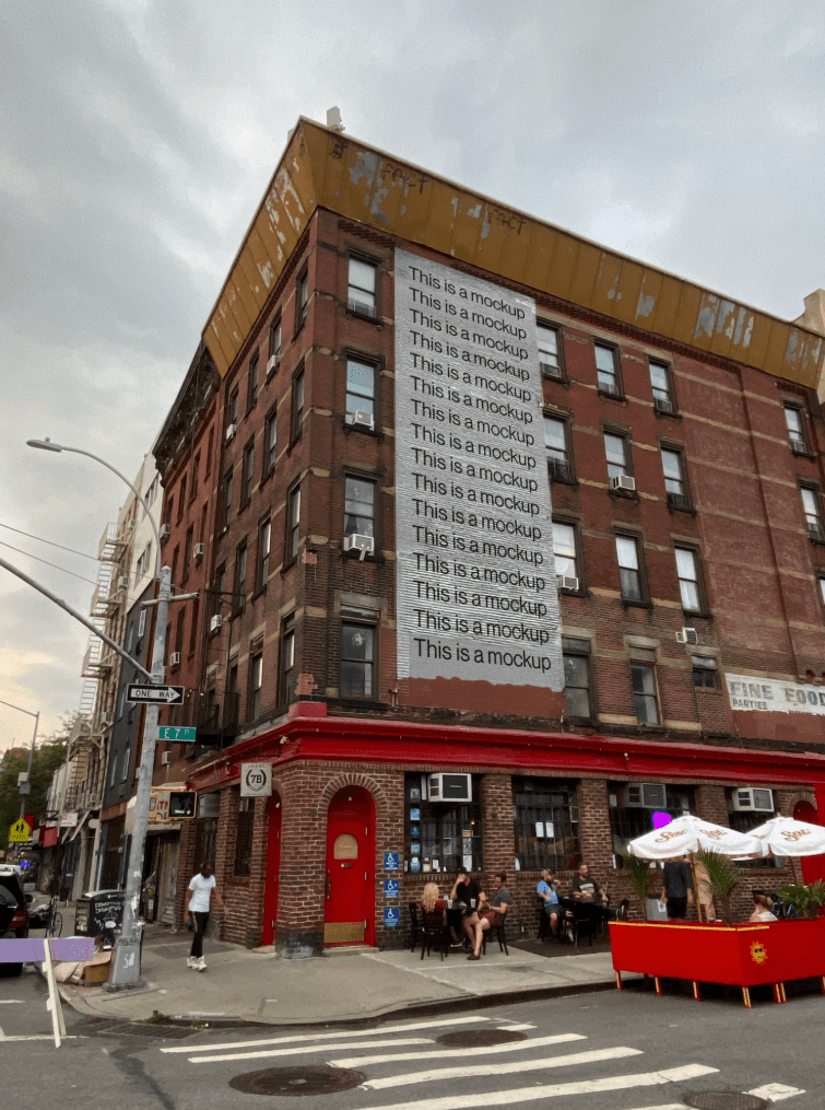 Classic Building Poster Billboard Mockup - Mock Exchange