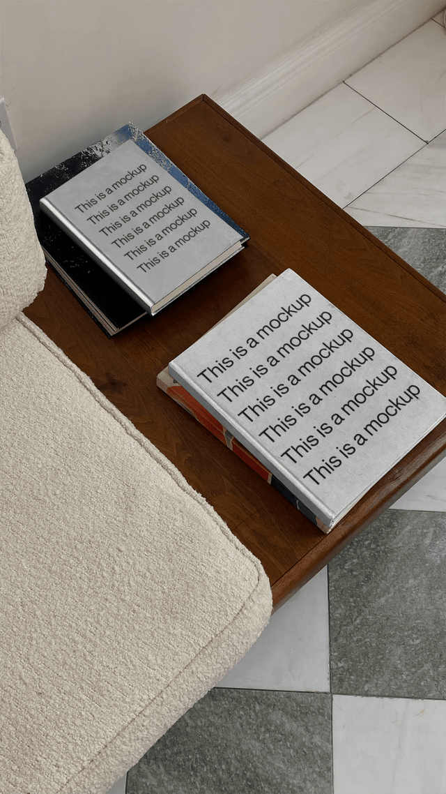 Classic Coffee Table Book Mockup - Mock Exchange