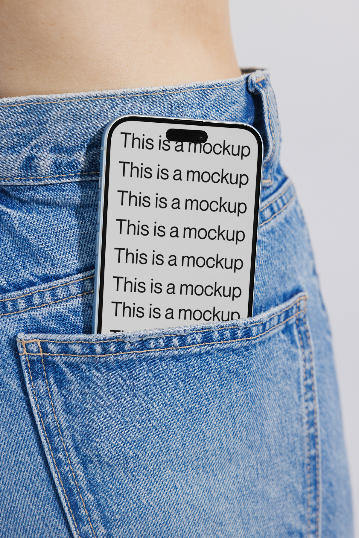 iPhone in Jeans Mockup 02