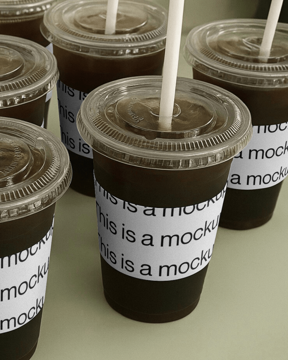 Iced Coffee Label Mockup - Mock Exchange