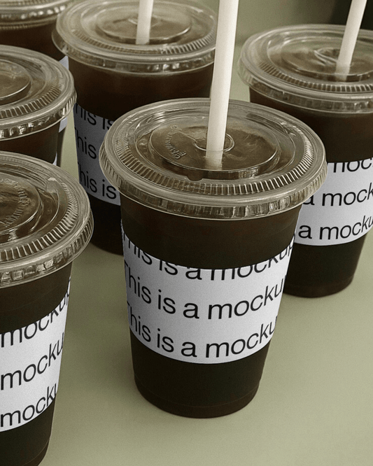 Iced Coffee Label Mockup - Mock Exchange