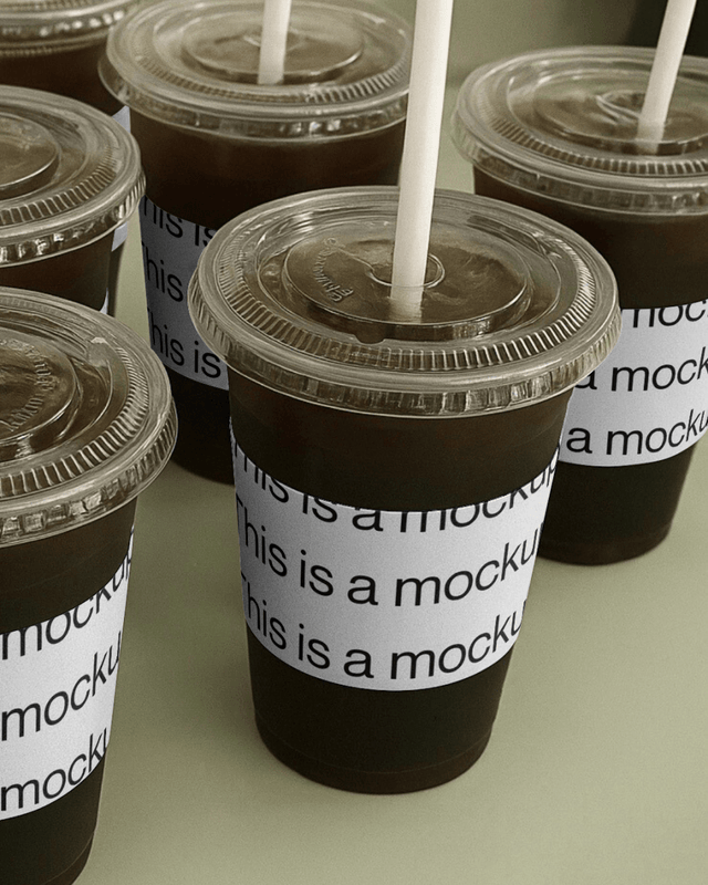 Iced Coffee Label Mockup - Mock Exchange