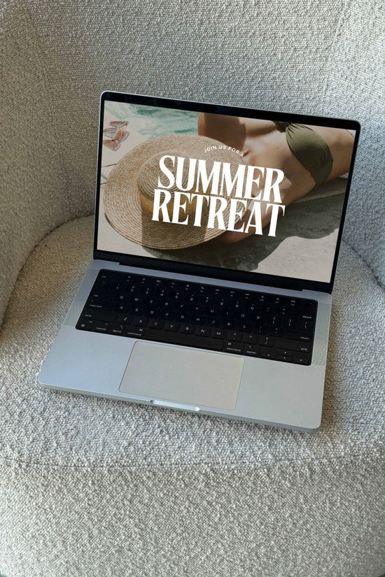 Macbook Boucle Couch 01 Mockup - Mock Exchange