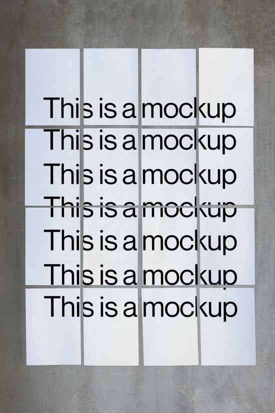 Paper Flat x16 Industrial Wall Mockup - Mock Exchange