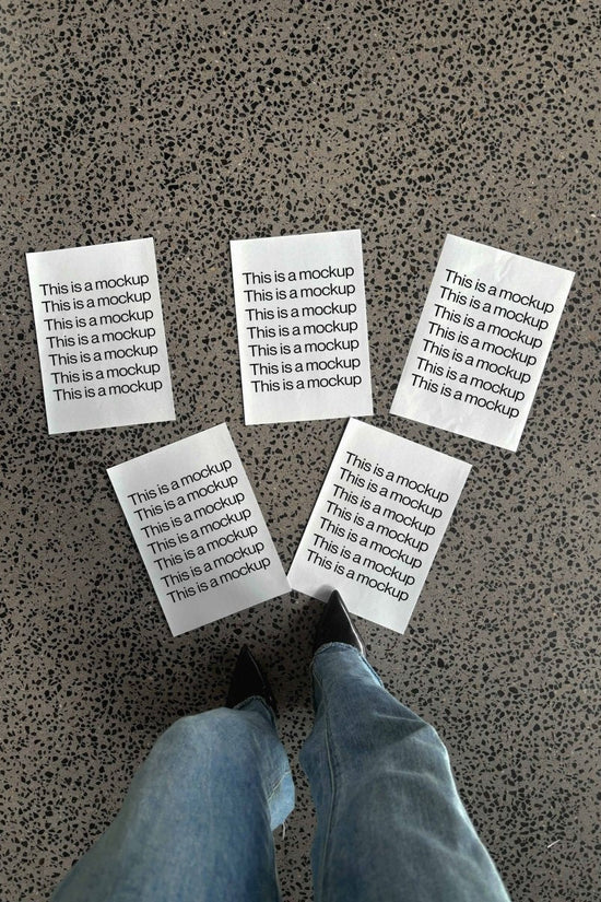 Paper Loose Stone Floor Mockup - Mock Exchange