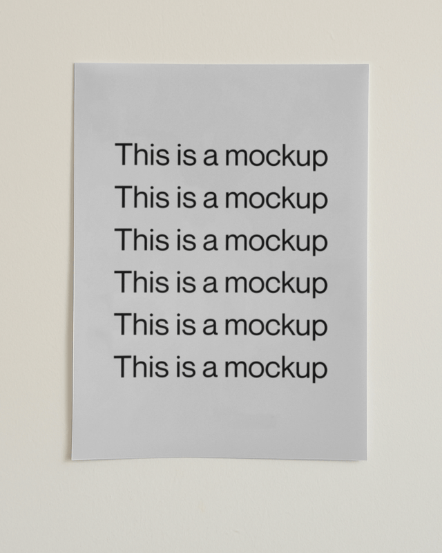 Paper on Blank Cream Wall - Mock Exchange
