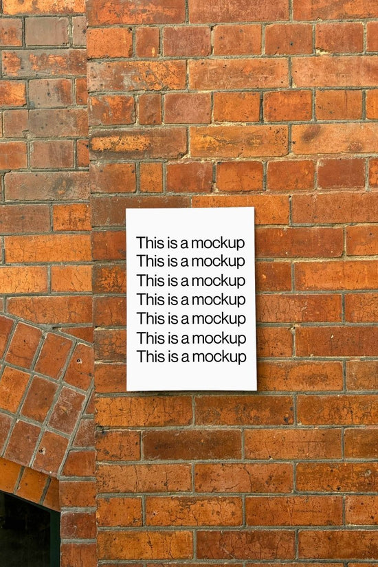 Poster Brick Wall Mockup - Mock Exchange