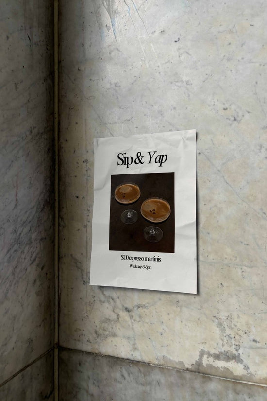 Poster Crumpled on Marble Wall Mockup - Mock Exchange