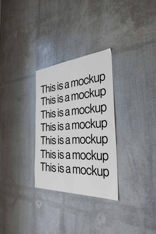 Poster on Concrete Wall 02 Mockup