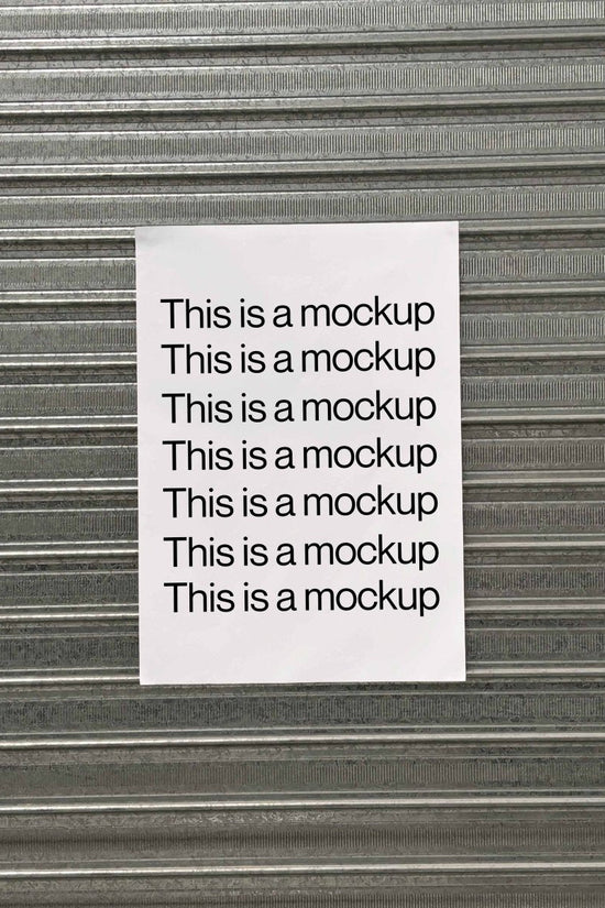 Poster on Steel Door Mockup - Mock Exchange
