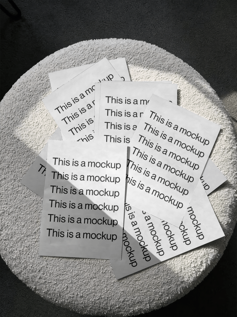 Stack of Aesthetic Branding Flyers - Mock Exchange