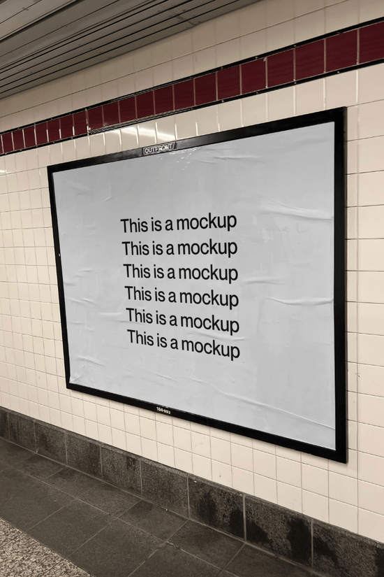 Subway Billboard Poster Mockup - Mock Exchange