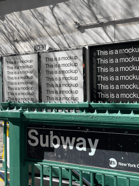 Subway Entrance Poster Mockup - Mock Exchange
