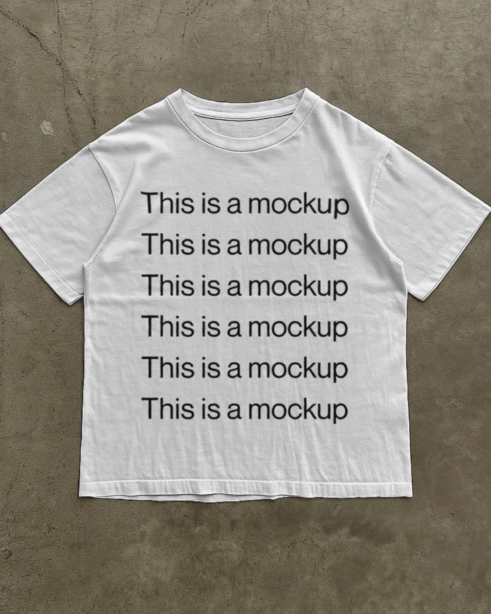 T-Shirt Flatlay concrete - Mock Exchange