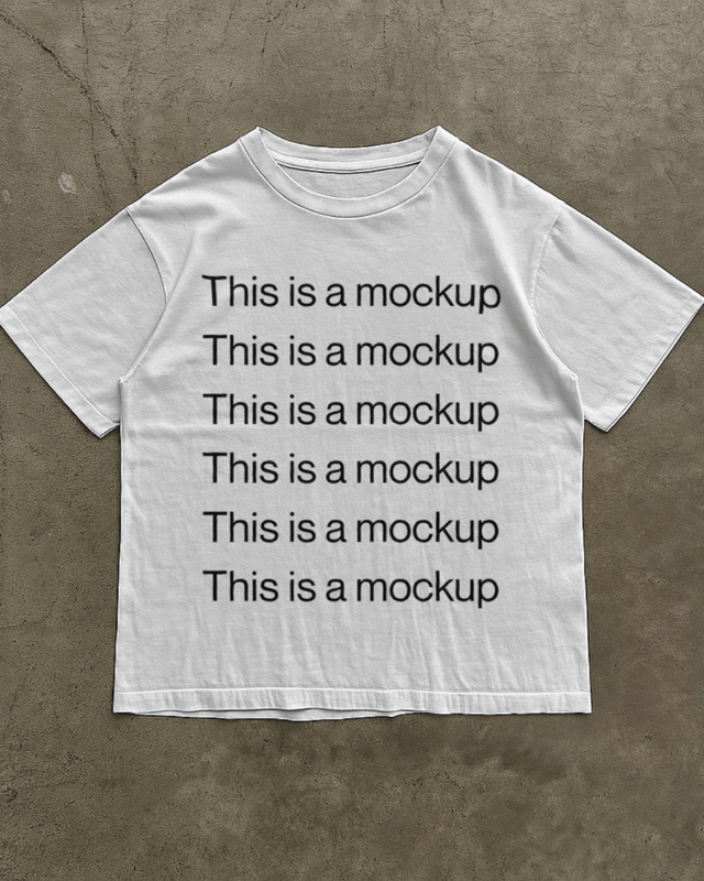 T-Shirt Flatlay concrete - Mock Exchange