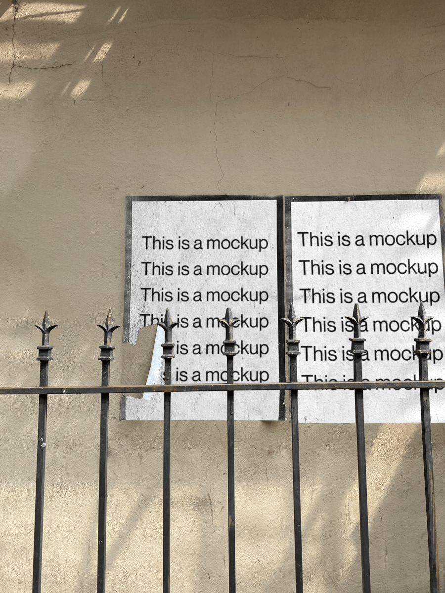 Torn Street Poster Mockup - Mock Exchange