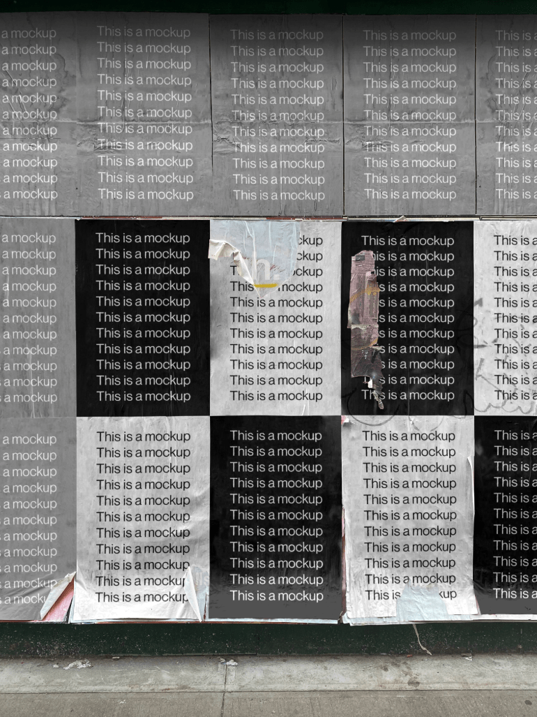 Weathered Street Poster Mockup - Mock Exchange