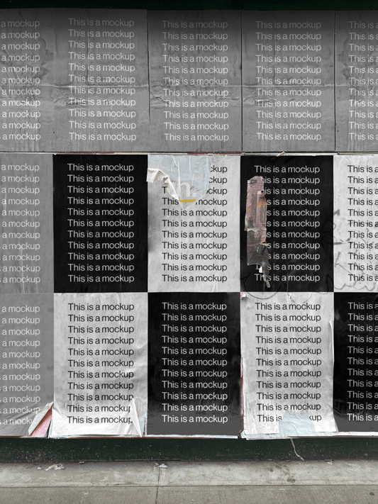 Weathered Street Poster Mockup - Mock Exchange