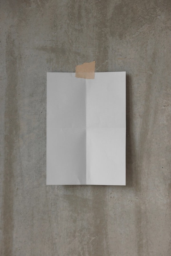 Taped to concrete, blank