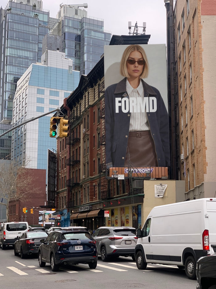 The design on a real billboard in New York